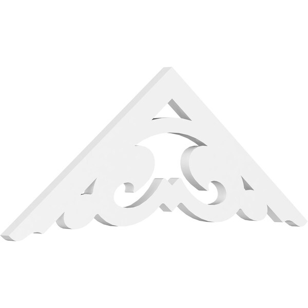 Ekena Millwork Pitch Preston Architectural Grade PVC Gable Pediment, 36"W x 13 1/2"H x 1"P (9/12) GPP036X014X100PRE - main